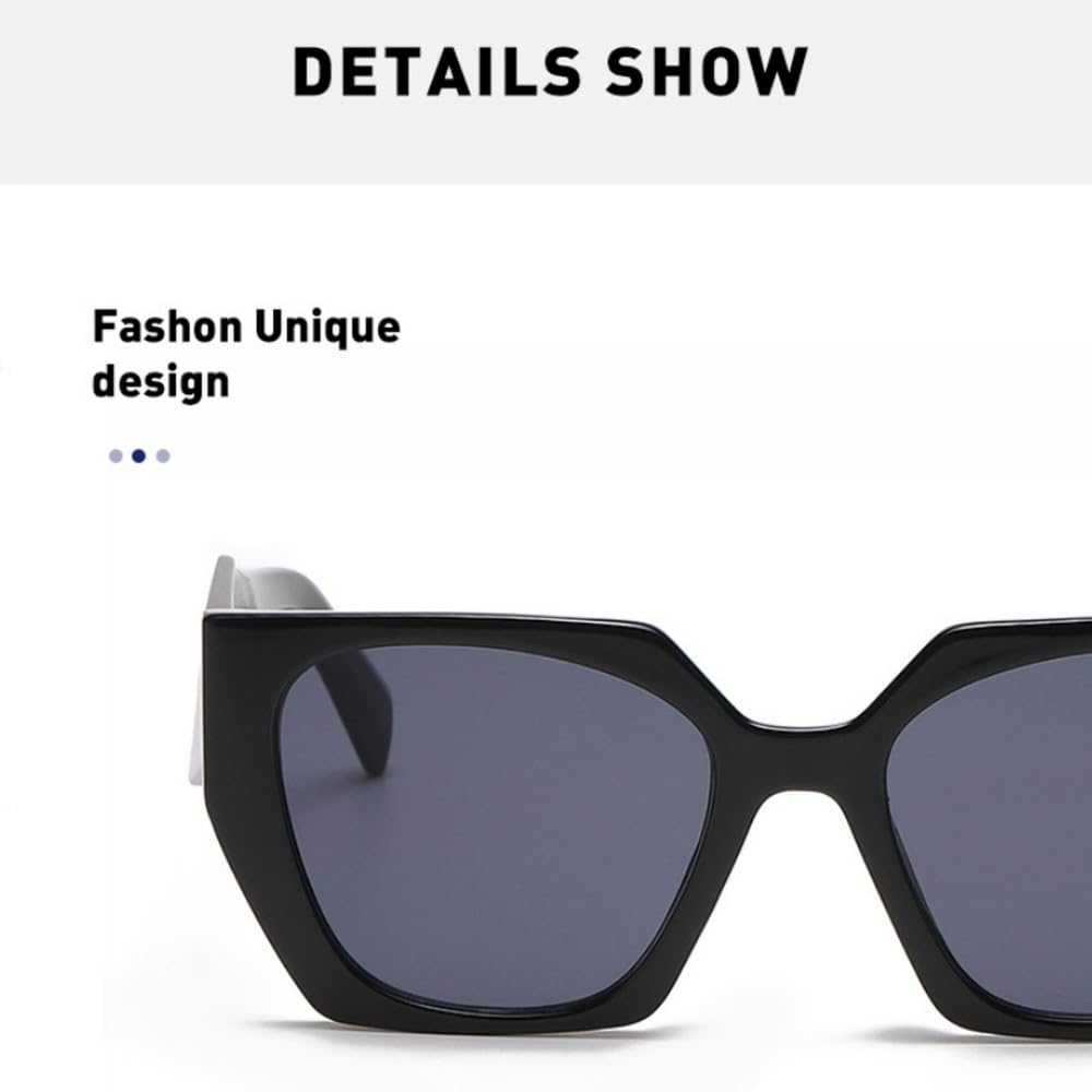 Gafas de sol de moda estilo ojo de gato con patilla ancha para mujer, protección UV