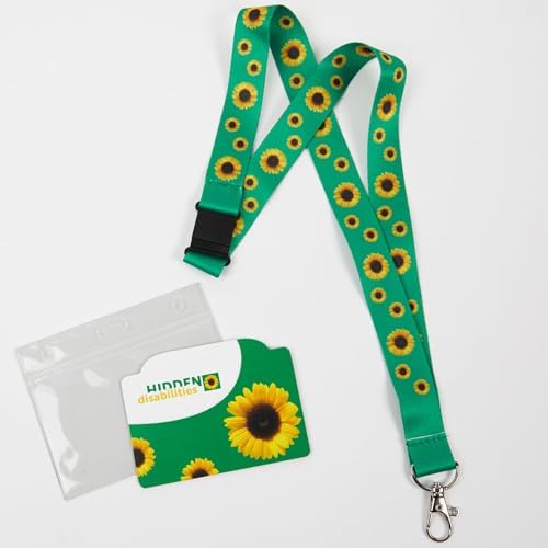 Official Hidden Disabilities Sunflower Lanyard (85cm) with Spanish ID Card