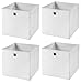 Produktbild Stick&Shine 4X Aufbewahrungs Korb Weiß Faltbox 33 x 33 x 33 cm Regalkorb faltbar