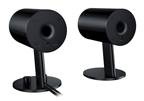 Razer Nommo Chroma - Sistema de Altavoces para Juegos de PC 2.0 (Audio Mediante USB o Conector de 3,5 mm, Control de Graves, diafragma de Fibra de Vidrio de 3", iluminación RGB Chroma)