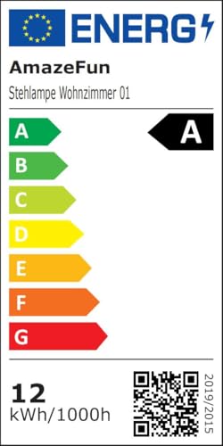 LED Stehlampe Wohnzimmer Dimmbar RGBIC - 140cm Smart Modern Stehlampe mit Fernbedienung und APP, 16 Millionen Farben, Musikmodi, DIY-Modus, Floor Lamp für Schlafzimmer, Gaming-Zimmer, Schwarz