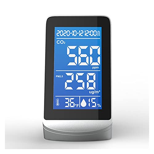 Monitor de calidad del aire Detector de dióxido de carbono interior Detección de inglés CO2 PM2.5 Temperatura y humedad Europa, Japón, Alemania