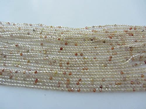 Perles rondelles de quartz rutile doré véritable de 2.25 mm haut de gamme