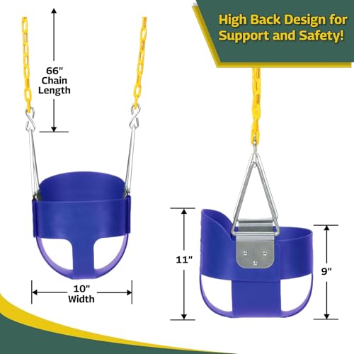 image for Eastern Jungle Gym Heavy-Duty High Back Full Bucket Toddler Swing Seat
