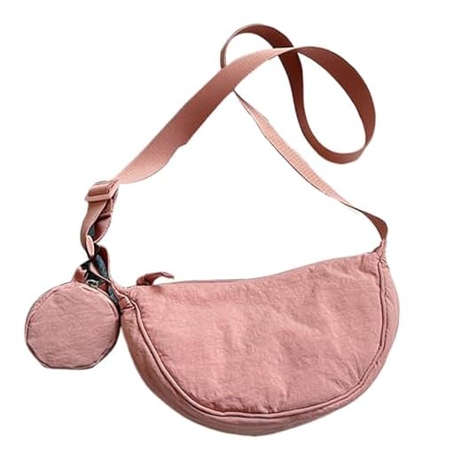 Bolsa pequena de nylon crescente, bolsa tipo estilingue crescente para mulheres,Bolsa de ombro elegante casual para mulheres e homens - Mochila de armazenamento compacta ajustável para datas, companhe