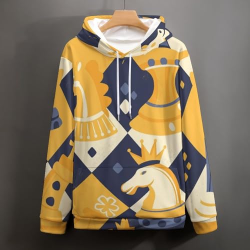 Échecs de dessin animé sweat à capuche avec motif graphique original taille S - 5
