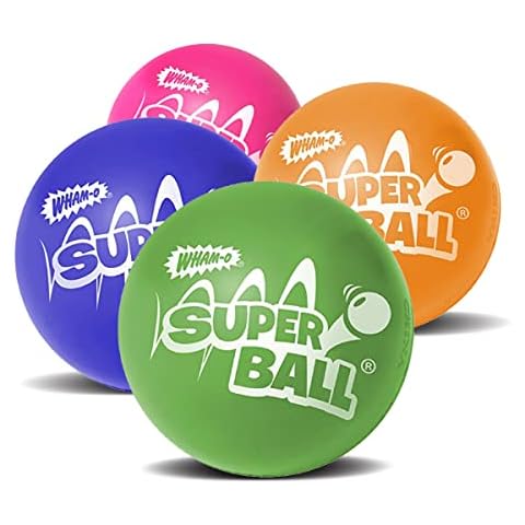 Wham-O The Incredible Superball Color | Bright & Super Bouncy | Made of Durable Zectron for High Bouncing and Distance | Outdoor Play for Children and Adults (4 Pack Bundle) Cover