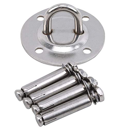 Eleusine Ceiling Wall Mount Hook Heavy Duty Stainless Steel, Great for Yoga Swings Hammocks, Boat Rigging, Marine Deck Hardware and Suspension Training Straps