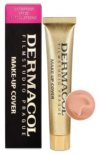 Dermacol - Full Coverage Foundation, Liquid Makeup Matte Foundation With Spf 30, Waterproof Foundation For Oily Skin, Acne, & Under Eye Bags, Long-Lasting Makeup Products, 30G, Shade 215 #TOP1