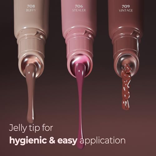 Laka Fruity Lip Glotioner, 10ml/0.33 fl.oz, Lip Gloss with High Shine Vivid Colors, Jelly tip for Hygienic & Easy Application, Plumping Conditioner, Vegan, K-Beauty (#707 Tweed) - Image 5