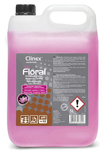 Clinex Bodenreiniger Mittel FLORAL BLUSH / 5 Liter Kanister/Allzweckreiniger Wischflüssigkeit für Boden, Parkett, Fliesen Parkettreiniger Reinigungskonzentrat/Reiniger Flüssigkeit