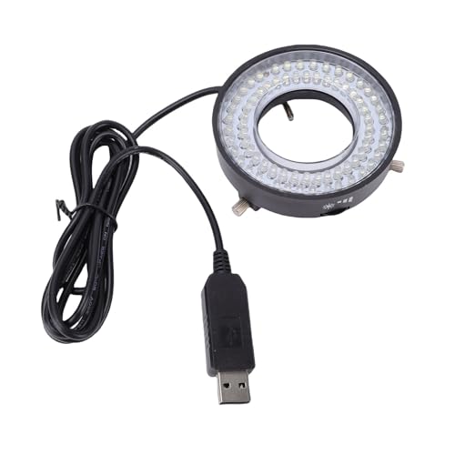 GOWENIC Light Microscope Led Ring, 72 LED Adjustable Brightness Microscope Light Source, Lamp Source for Industry Stereo Camera