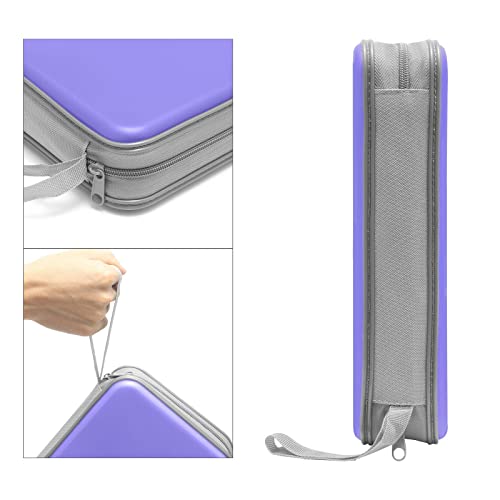 Siveit Cd Case Holder, 80 Capacity Cd/Dvd Case Holders Wallet Hard Plastic Cd Dvd Disc Cases Storage Binder For Car Home Office Travel (Lavender) #TOP2