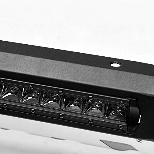 Vxmotor For 2011-2018 Chevy Silverado / Gmc Sierra 2500 Hd 3500 Hd Matte Black Avt Style Aluminum Led Light Bull Bar Brush Push Front Bumper Grill Grille Guard With Stainless Skid Plate #TOP4