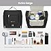 MULISOFT Travel Toiletry Bag for Women & Man, Extra Large Toiletry Bag, Portable Hanging Toiletries Bag, Water Resistant Dopp Kit for Toiletries, Cosmetics, Big Comparment Travel Makeup Bag, Black