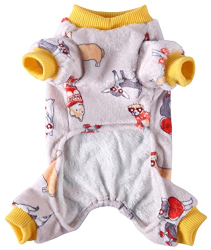 XIAOYU Halloween Dog Pajamas Soft Warm Pet Clothes Cat Apparel Dog Jumpsuit for Small Dogs Cats Pets Dog, S - Image 2