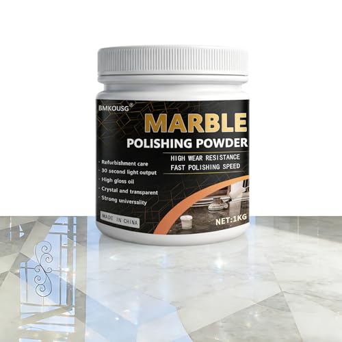 Polvo para Pulir Mármol,Polvo Limpiador para Piedra,Limpiador para Pulir Uso Diario | Adecuado para Todo Tipo de Pulido de Piedra - Tratamiento de Pulido de Mármol para Restaurar el Brillo (1kg)