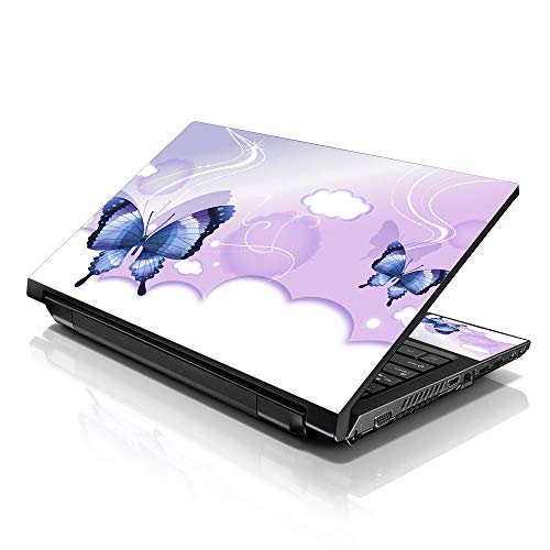 Image of LSS Laptop 15 15.6 Skin Cover with Colorful Cloudy Butterfly Pattern for HP Dell Lenovo Apple Asus Acer Compaq - Fits 13.3 inch 14 inch 15.6 inch 16 inch (2 Wrist Pads Free)