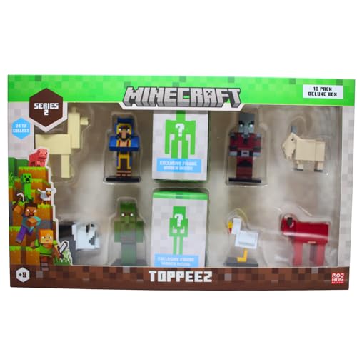 Minecraft Character Figure & Animal Toppeez - 10 Pack Set 1 Cow