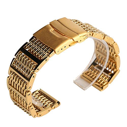 Bracelet de montre acier or 22mm pour sublimer votre montre avec élégance