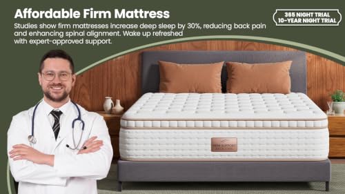Image of BedStory California King Size Mattress, 14 Inch Breathable Hybrid Mattress | Orthopedic Lumbar Support, Low Motion Transfer for Couples, Individually Wrapped Coils, CertiPUR-US Certified, Non-Toxic