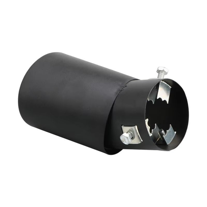 Tubo Escape Trasero Punta De Escape Universal Para Coche, Silenciador Redondo Aleación Aluminio, Embellecedor Trasero, Boquilla Tubo, Entrada 63mm Boquilla Escape