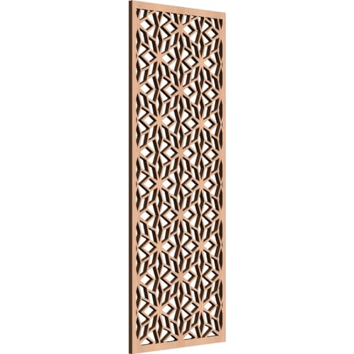 Image of 9 3 /8 inchW x 24 3 /8 inchH x 1 /4 inchT Lake Decorative Fretwork Wood Wall Panels, Alder