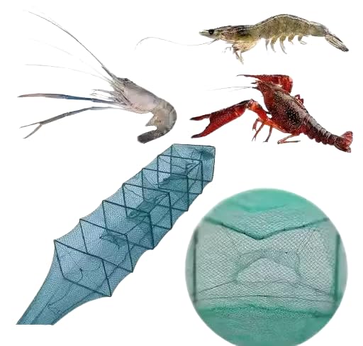 15 Feet Long Chinese Automatic Ring Fishing Net Trap | Foldable Green Mesh Fish Catching Net | Portable Fishing Trap for River, Pond & Lake | Easy to Use Fishing Equipment-picture-28