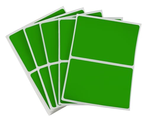 ChromaLabel 2 x 3 Inch Green Blank Name Tag Stickers, 150/Pack