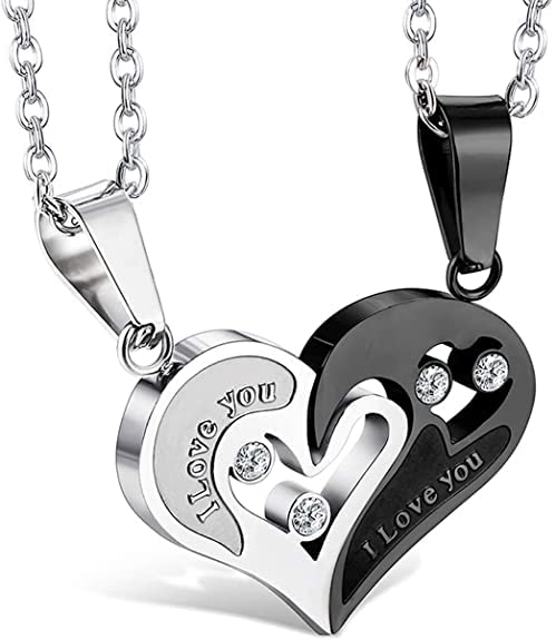 El Regalo 2 PCs BF Matching Puzzle Heart Yin Yang Couple Pendant Necklaces for Couple, Best Friends - Best Friend Heart Yin Yang Necklace Set for Besties | Valentines Day Gift (B09XX6HCPH) Amazon Price History, Amazon Price Tracker
