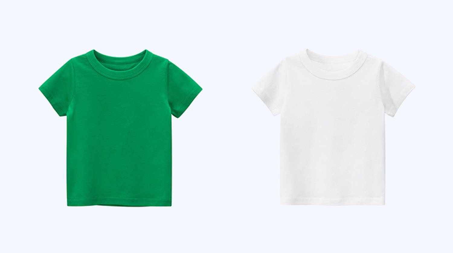 Little Boy Girl T-Shirts Tops, Kids Baby Short Sleeve Cotton Tops Tee Crew Neck Solid Color Shirts Summer Casual Clothes