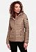MARIKOO Damen leichte Übergangsjacke Steppjacke mit Kapuze Asraa Taupe Gr. XXL