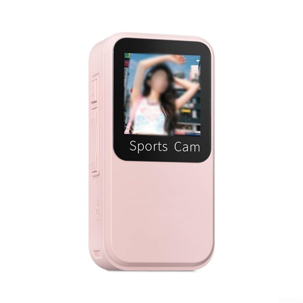 ABS Corpo 4K Action Camera per Sport All'aperto (Bianco) | Microfono incorporato, registrazione audio chiara, compatto 15x10x2cm, guscio ABS, pronto per vlogging