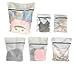 6 Pack - Mesh Laundry Wash Bag, Delicates Lingerie Wash Bag with Nylon Zipper for Lingerie Bra Kids Baby clothes Socks Sweaters & Travel , Set of 6 (1 Jumbo & 3 Large & 2 Medium), White