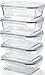 Produktbild Franklin Lade® 5-teiliges Glas-Frischhaltedosen-Set 860ml | BPA-freie, Luftdichte, Auslaufsichere Deckel | Perfekte Meal Prep Lunchboxen | Mikrowellen-, Ofen, Gefrierschrank & Spülmaschinenfest