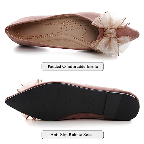 Image of Dear Time Women's Ballet Flats Dress Ballet Shoes Slip on for Office Work Comfortable Shoes