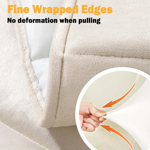 Zxlvcu Queen Size Headboard Covers, Velvet Stretch Headboard Slipcover With Filler Pad, Universal Backrest Protector For Bedroom Decor (150Cm,Light Grey) - 3