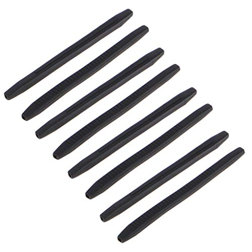 HUANIZI 4 Pairs Anti Slip Ear Hook Eyeglass Eyewear Leg Silicone Tip Ear Grip Temple Hook Spectacle Eyeglasses, Black
