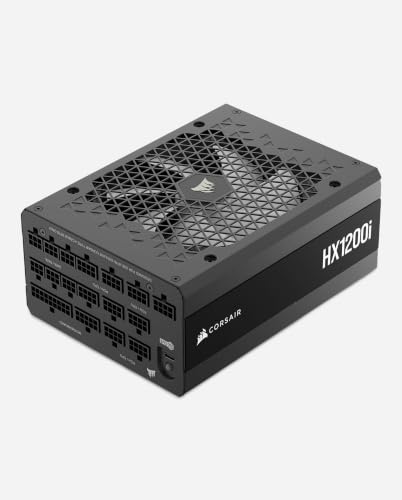 CORSAIR HX1200i (2025) Alimentation ATX Entièrement Modulaire à Très Faible Bruit avec Câble 12V-2x6 – Compatible ATX 3.1 & PCIe 5.1, Efficacité Cybenetics Platinum – Noir