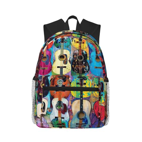 Mochila de viaje con guitarras para laptop de uso diario universidad y trabajo