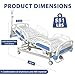 MUSEPT 5 Function Full Electric Hospital Bed for Home and Hospital Use, Adjustable Medical Bed with Mattress, IV Pole & Remote Control for Elderly Patients