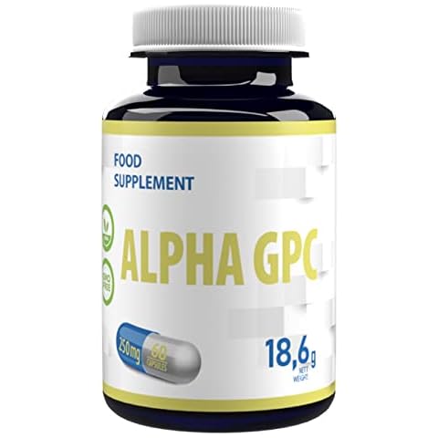 Alpha GPC Choline 500mg Serving 60 Vegan Capsules, Certificate of Analysis by AGROLAB Germany, High Strength Supplement, No Fillers or Bulkers, Gluten and GMO Free Cover