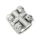 XJruixi Eddie Munson Cosplay Ring Unisex Skull Hellfire Club Rings Punk Gothic Halloween Jewelry Accessories Gift