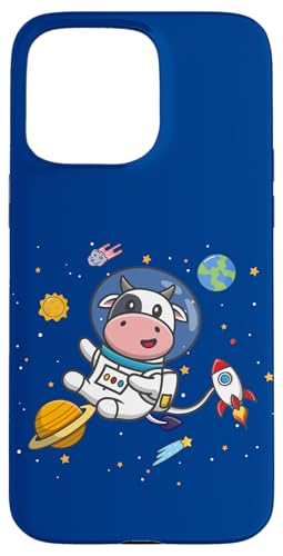 Cute Kawaii Kids Boys Heifer Funny Space Astronaut Cow Lover �X�}�z�P�[�X iPhone 15 Pro Max �p
