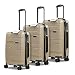 Produktbild ABANTERA - 3tlg. Kofferset - Enthält Kabinenkoffer von 20", Mittelgroß von 24" und Großen von 28" - Leichte Hartschalenkoffer - Material aus Polypropylen - TSA Schloss - Reisekoffer mit Rollen - Beige