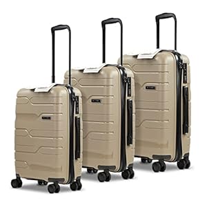 ABANTERA – Lot de 3 Valises de Voyage – Comprend Valise Cabine de 20″, Valise Moyenne de 24″ et Valise Grande de 28″ – Bagages Légers à Coque Rigide – Matériau en Polypropylène – Verrouillage TSA