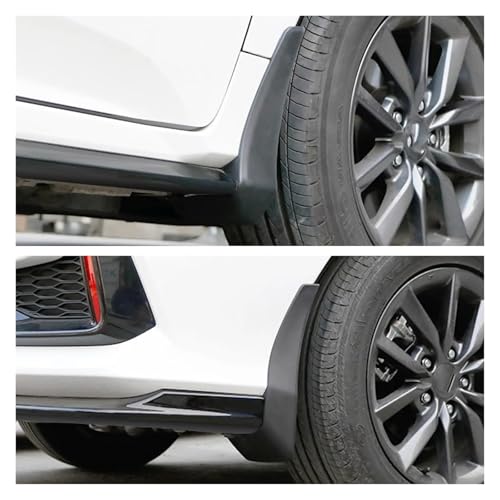 Bavettes pour Civic Type R contre impacts de gravillons | Accessoires garde-boue 4Pcs