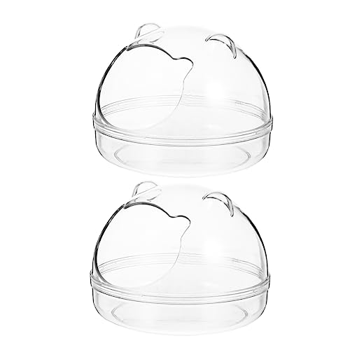 COSMEVIVI 2pièces Salle De Bain Plastique pour Hamsters Toilettes Et Transparentes Accessoires Pratiques pour Rongeurs Fournitures pour Animaux De Compagnie