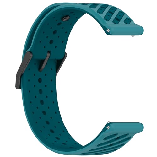 NovemFoal - Correa de silicona de repuesto compatible con correas de reloj Suunto Race 2, banda con diseño ranurado transpirable para mejorar la comodidad y el estilo, talla única, Silicona, No es una