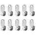 BTMB Oval Closet Rod End Supports Flanges Socket for 15x30mm Rods Pack of 10